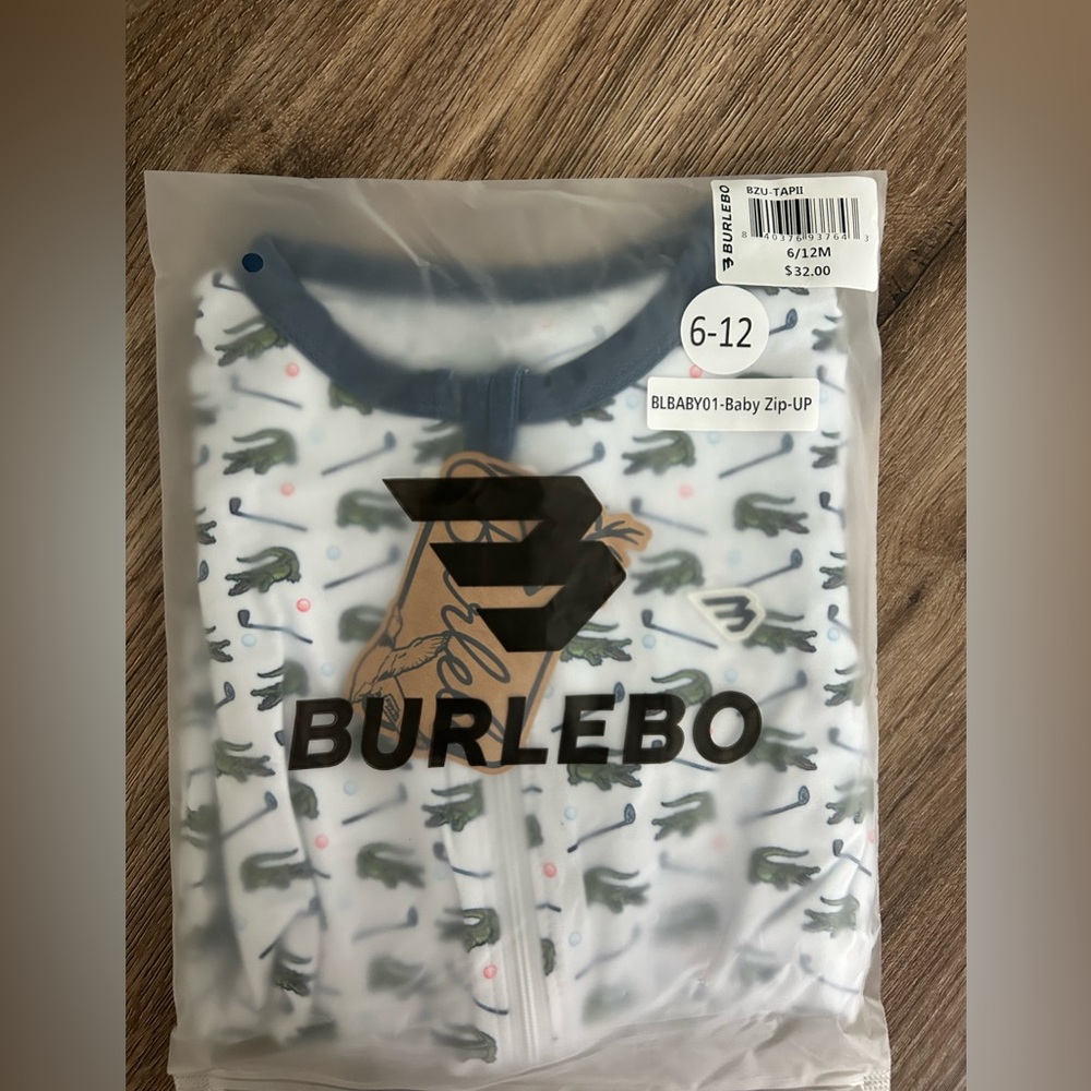 NWT BURLEBO Baby Zip Up - Tap It In - Picture 2 of 4